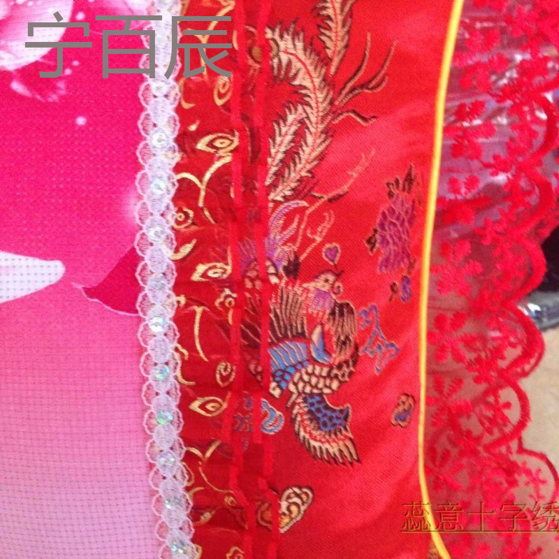 纯手工十字绣抱枕成品 新款5D双人抱枕单人长枕结婚情侣一对