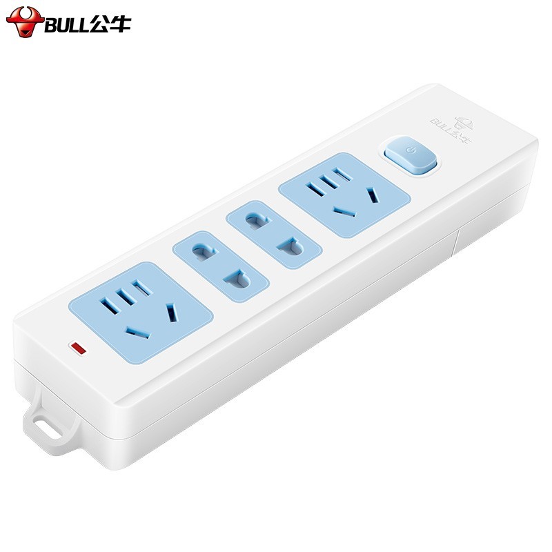 公牛 插座 新国标/插线板/插排/排插/接线板/拖线板/自行接线/无插头无电源线 GN-407W 4位总控 无线高清大图