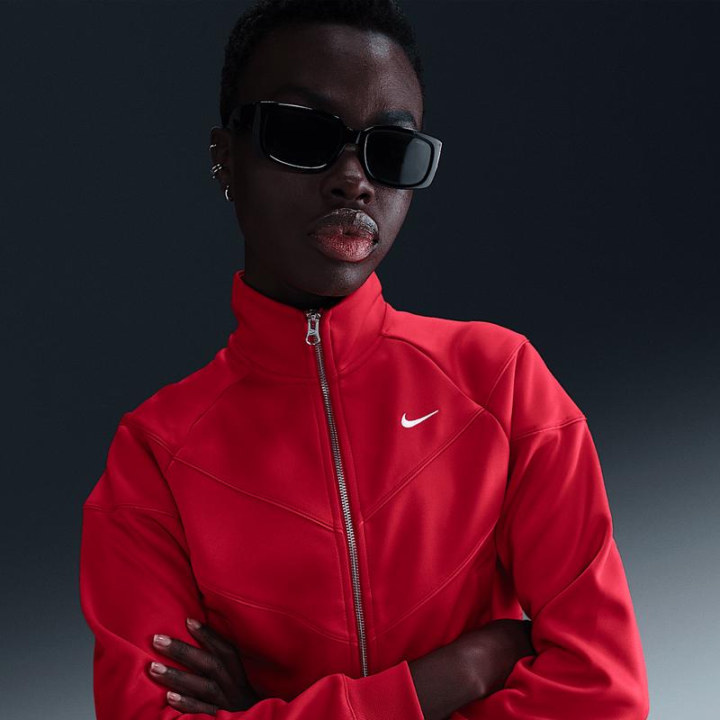 耐克(NIKE)女士运动夹克复古风跑步防风保暖heritage设计经典风ru