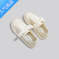 SUNTEK2023夏季新款透气百搭平底白色帆布鞋女薄款板鞋学生ins小白鞋女 米卡其 40
