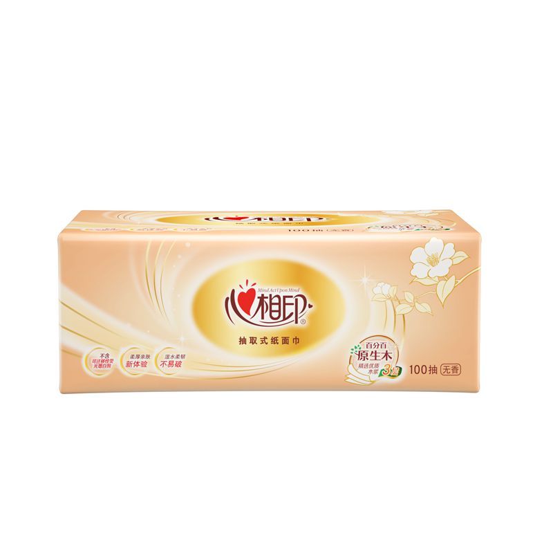 心相印DT55100(箱装)金装经典系列24包100抽3层塑装纸面巾ADA01030高清大图