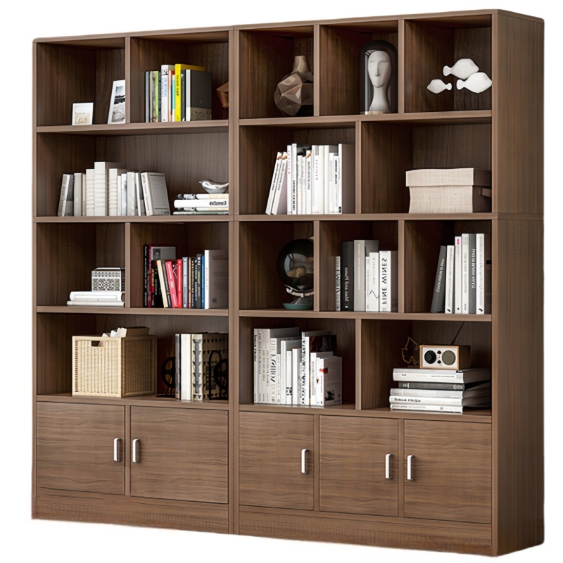 攸形五门实木书柜1600*240*1800mm台高清大图