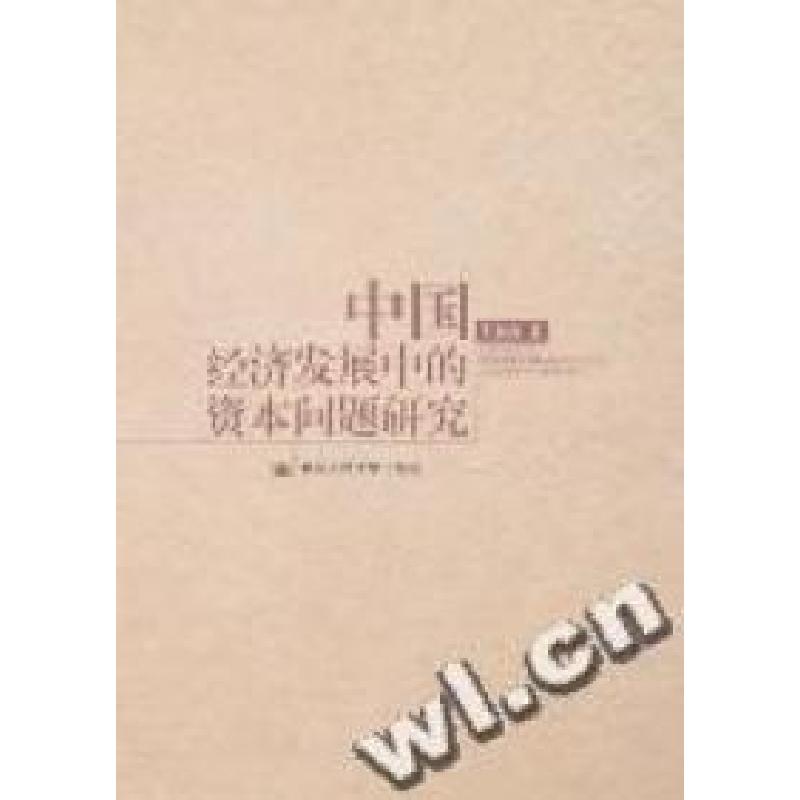 正版新书】中国经济发展中的资本问题研究王佩真9787300087368