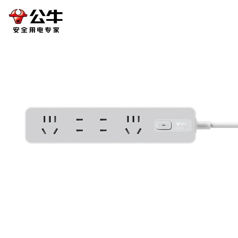 公牛(bull)GN-Z1221T全长1米四插位插座插排带线多功能家用拖接线板宿舍排插多孔位延长线插线板高清大图