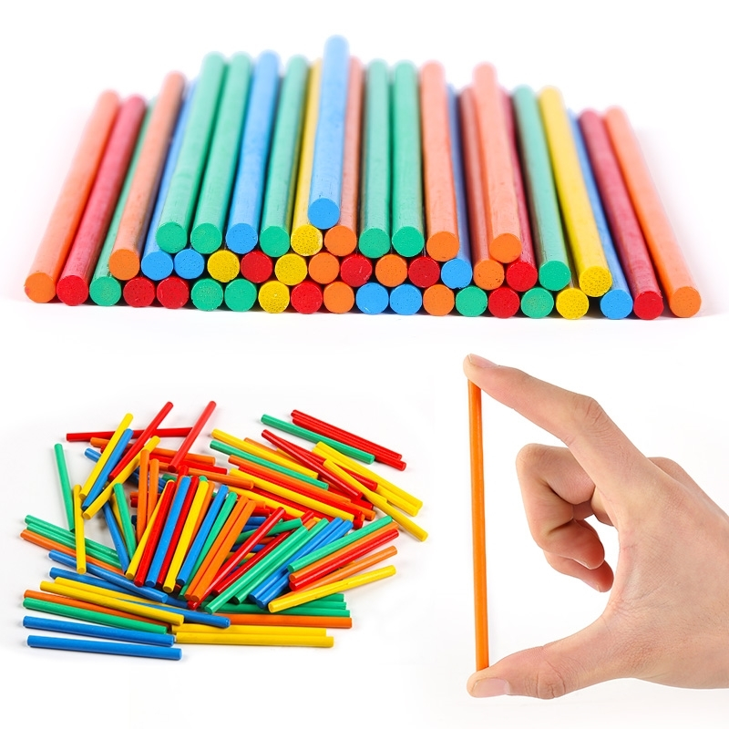 三格田儿童数数棒数学教具算术棒计数器小学一年级加减法益智玩具100