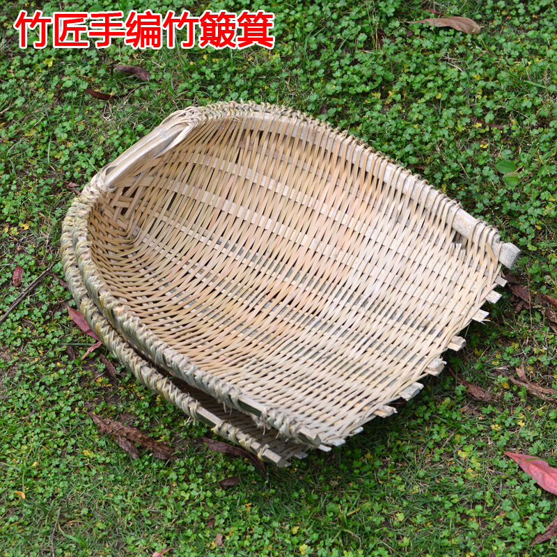 手工土箕 竹编尺寸约45*45cm 农用建筑垃圾挑土簸箕 粪箕畚箕畚斗挑菜筐箩筐高清大图