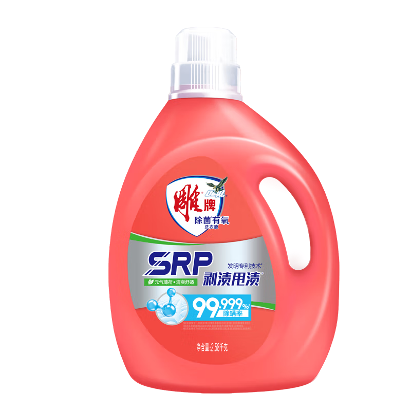 雕牌 SRP除菌有氧洗衣系列组合 4320g 洗衣液2.58kg+皂粉1.3kg+内衣皂100g*2+洗衣液80g*3高清大图
