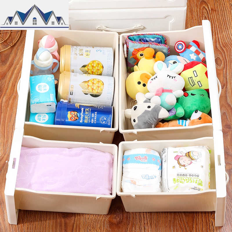 加厚塑料五斗抽屉式收纳柜宝宝衣柜婴儿童整理箱玩具多层储物柜子 三维工匠高清大图