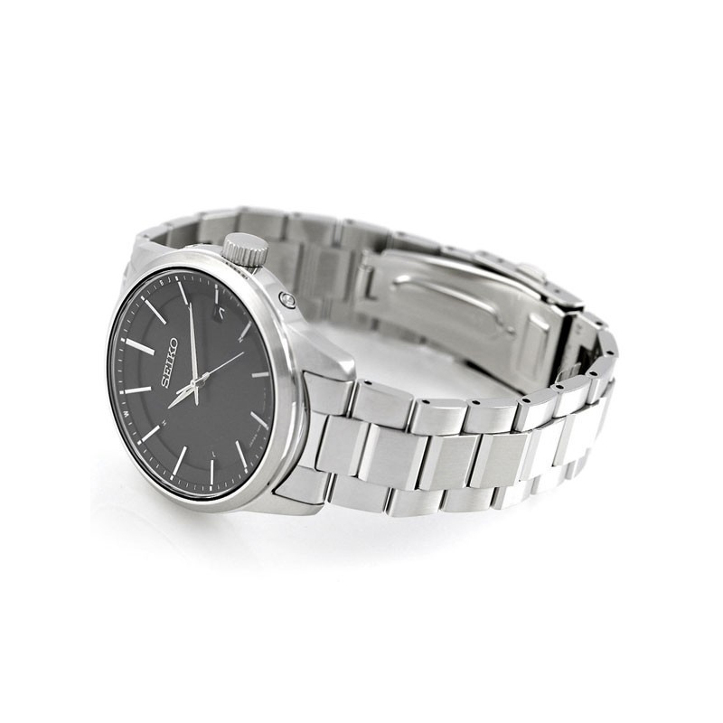 精工(SEIKO)SELECTION系列SBTM255光动能四局电波蓝宝石镜面不锈钢材质日常防水日历,日韩品牌男士石英表