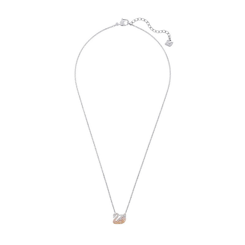SWAROVSKI 施华洛世奇 人造水晶(小)渐变色水晶天鹅女士吊坠项链轻奢饰品 5215038