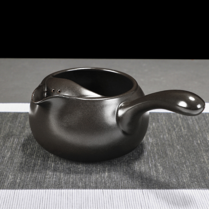 苏氏陶瓷陶瓷茶壶 煮茶器 侧把壶煮茶壶 侧把壶(黑色)