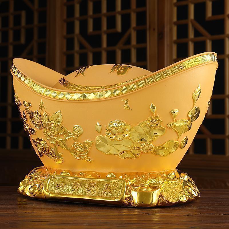 金元宝摆件聚宝盆大号风水客厅新年送礼乔迁礼品_587_444_605