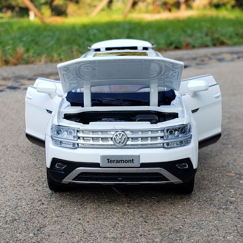 132大众途昂suv越野合金汽车模型原厂仿真金属车模摆件声光玩具黑色