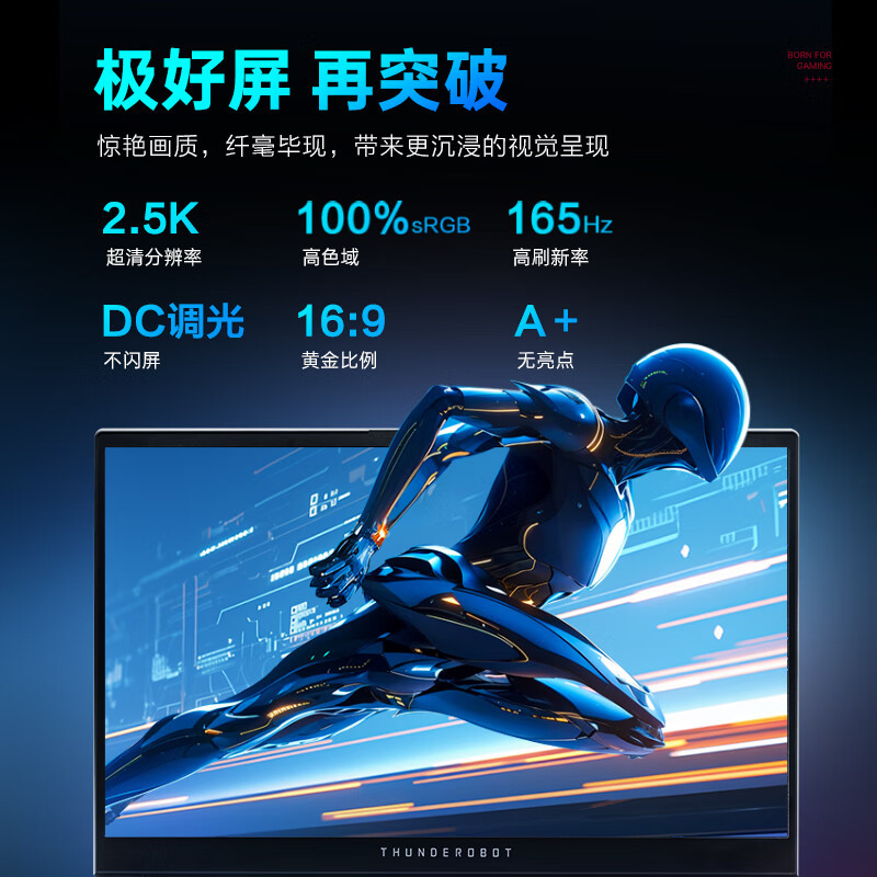 雷神(ThundeRobot)猎刃15 15.6英寸电竞游戏笔记本电脑(酷睿14核i7-13650HX 16G 1TB RTX5060 2.5K 165Hz高色域)