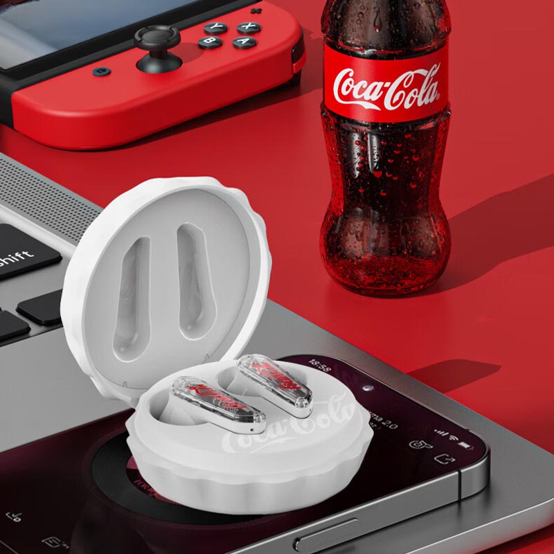 可口可乐(cocacola) 真无线蓝牙耳机半入耳式 T13 白色高清大图