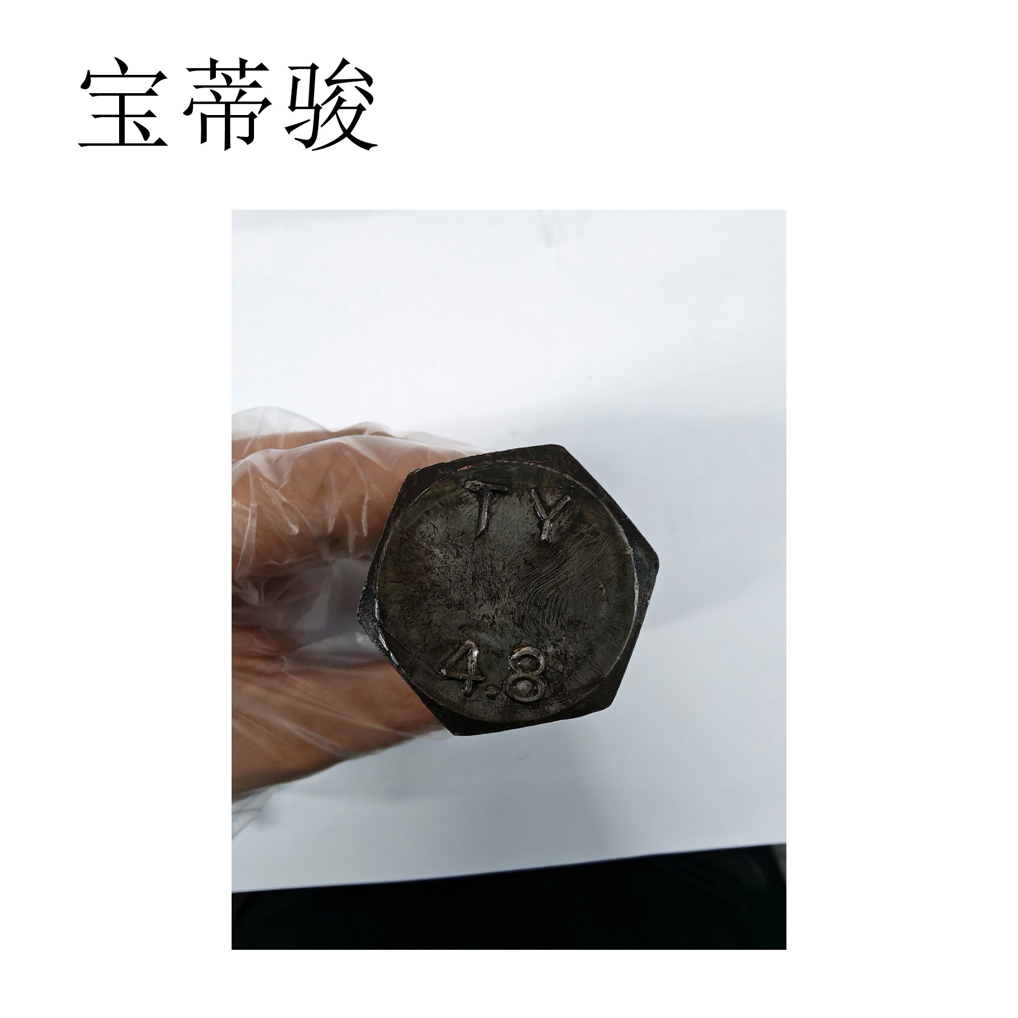 宝蒂骏 六角头带孔螺栓4.8级 M20×90mm高清大图