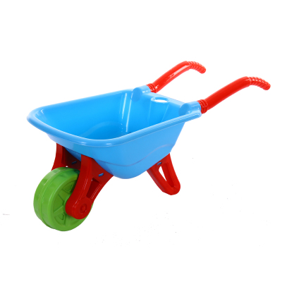 过家家玩具儿童沙滩小推车单轮134岁大号宝宝玩具工程车推土车蓝色单