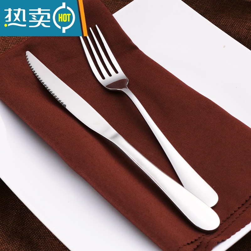 敬平不锈钢叉子西餐餐具小叉子创意水果叉长柄成人主餐叉家用儿童沙拉 尖头牛排刀叉牙签