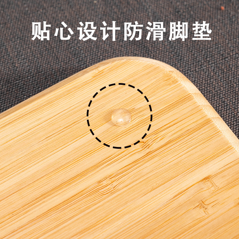 MULTIPOTENT茶盘茶托竹木干泡茶盘茶托功夫茶具托盘餐盘长方形40*30cm