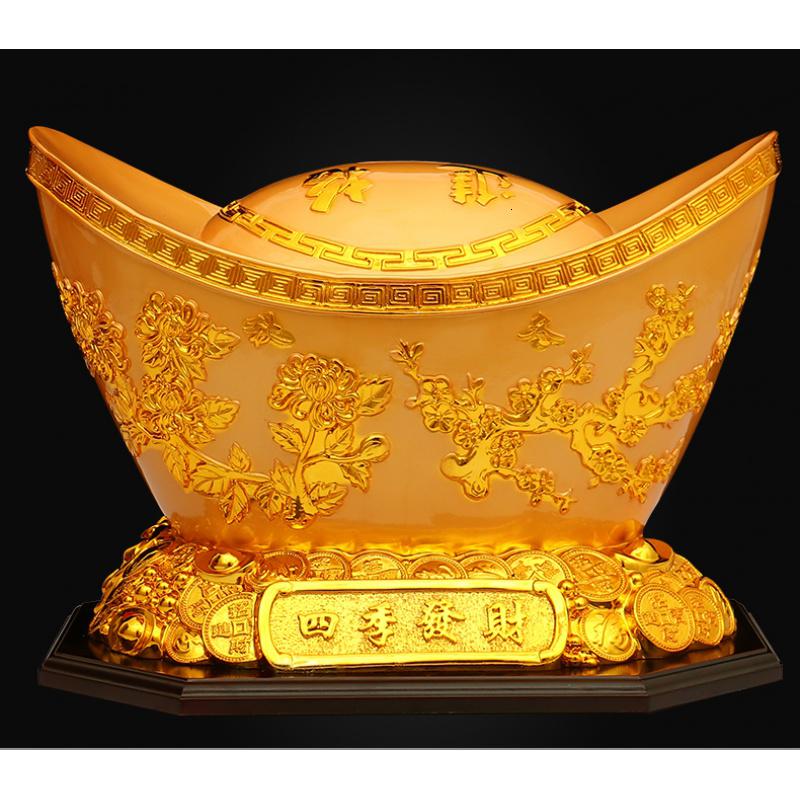 美帮汇开业礼品大号金元宝工艺品店铺装饰品摆件存钱罐客厅电视柜高清大图