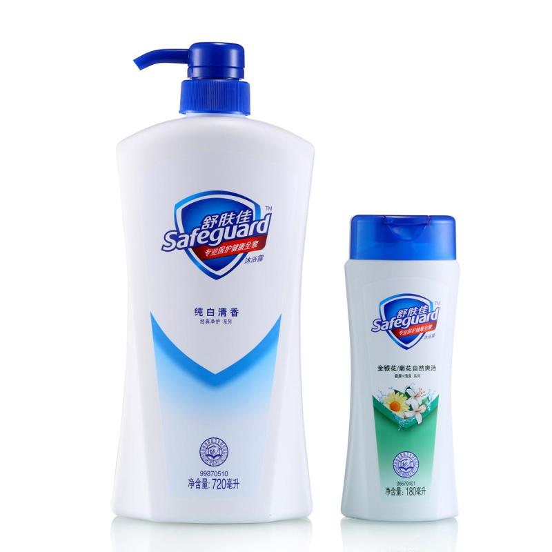 舒肤佳纯白720ml配金银花/菊花沐浴露180ml