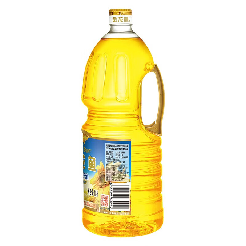 金龙鱼 食用油 阳光葵花籽油1.8L 自然葵香 物理压榨高清大图