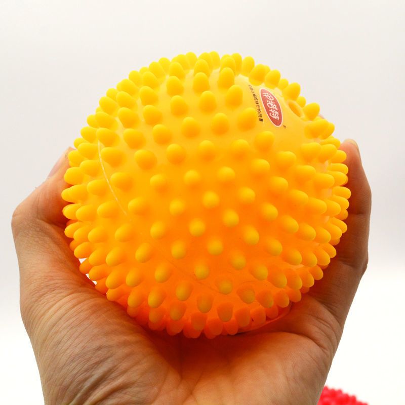 儿童感统触觉训练4寸小按摩球伊诺特弹力3软刺刺猬玩具手抓拍拍球一个