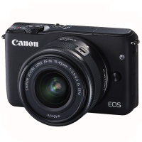 佳能(Canon) M10黑色(15-45镜头+64G存储卡+三脚架) 配件套装 触控翻转LCD 内置WIFI