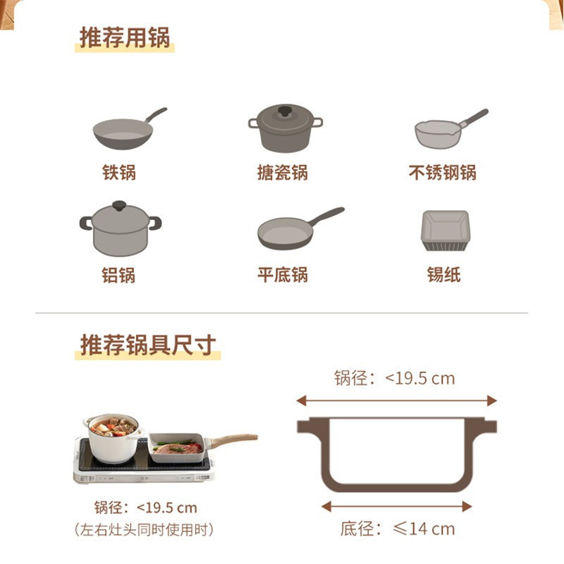 松下(Panasonic)聚嗨盘网红锅多功能料理锅电烤盘烤肉盘灶烤肉分区控温mini多功能锅 NF-X1 香槟金高清大图