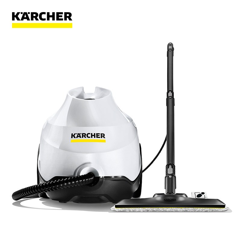 卡赫(KARCHER)蒸汽清洁机SC3白色豪华版 德国凯驰集团 高温高压手持式蒸汽拖把拖地机清洗油烟机杀菌消毒1750W