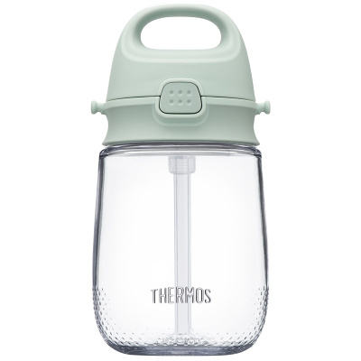 膳魔师(THERMOS)孕婴童水杯夏季水杯宝宝学饮水杯可爱猪猪PA材质儿童吸管杯370ml BBSA-370