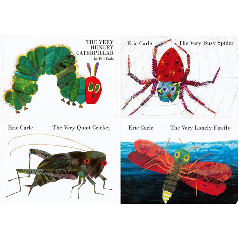 [正版]Eric Carle好饿的毛毛虫4册英文原版绘本 the very busy spider/Quiet Cri高清大图