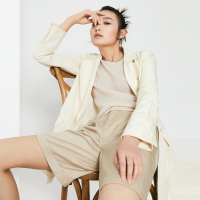 [1件5折价:100]MECITY女装2020秋季可甜可盐商务休闲一粒扣西装外套