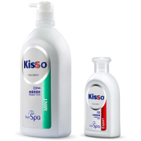 kisso/极是 无硅油去屑洗发水清新保湿980ml+护发精华素200ml 洗护套装 威露士出品