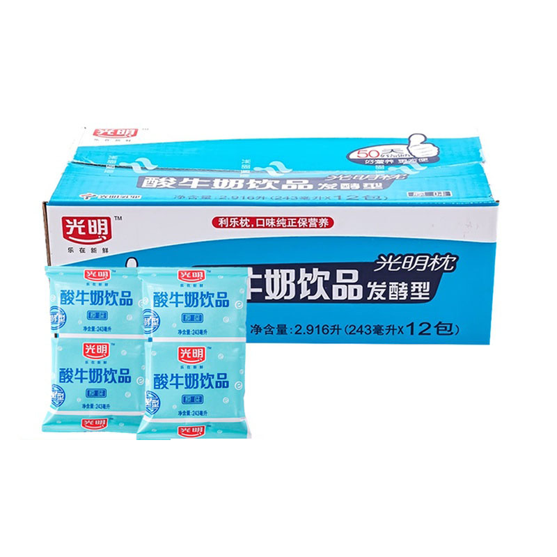 光明酸奶袋装酸牛奶饮品发酵型袋酸奶243ml12包参数