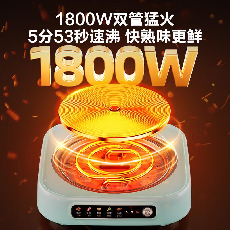 苏泊尔(SUPOR)电火锅专用锅家用多功能电热锅电煮锅6L加深锅超薄底座单锅鸳鸯锅三档打火锅不粘锅涮肉锅1800W 6L高清大图