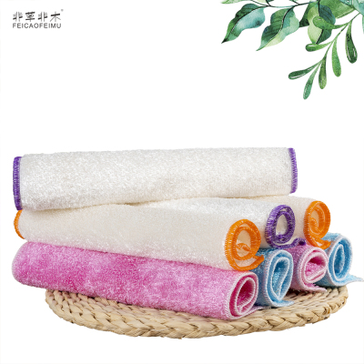 非草非木 竹纤维清洁毛巾 厨房去油不沾油清洁抹布 竹纤维洗碗布 27*27cm (条)