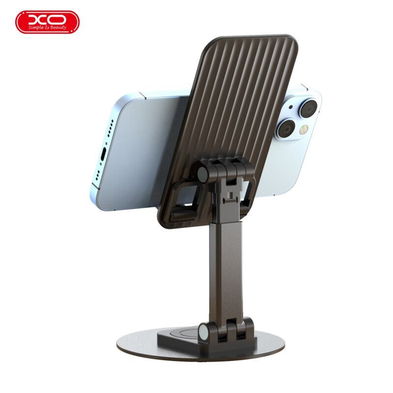XO-C108 小圆盘旋转360° 金属手机支架 黑色