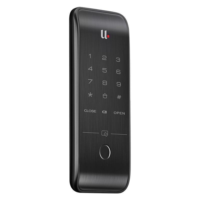 优点智能c1n室内指纹锁智能锁密码锁家用防盗门锁亮银黑蓝牙版3年质保