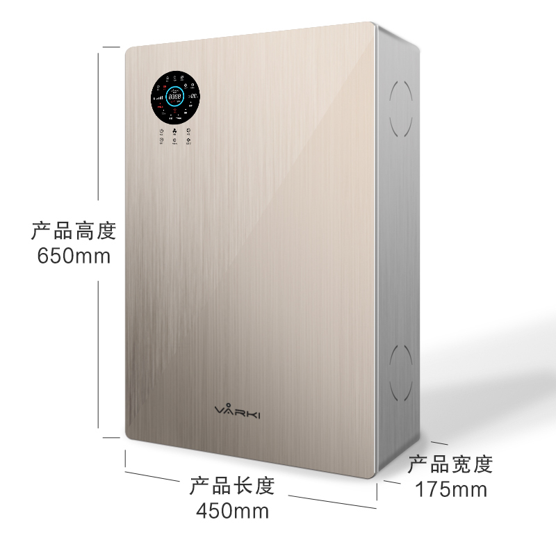 净松(VARKI)新风系统壁挂家用 新风机卧室除甲醛 新风净化器热交换 双向流 空气净化补氧 VF-G150NB白色