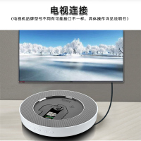 PANDA/熊猫CD-66插电式蓝牙CD/DVD/USB播放机桌面壁挂家用音响便携学生英语学习机内置锂电池 灰色