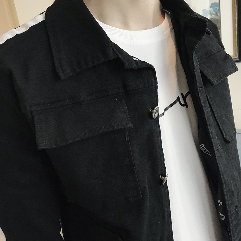2018新品春季男款韩版潮流薄款牛仔衣夹克潮男时尚短款修身外套男