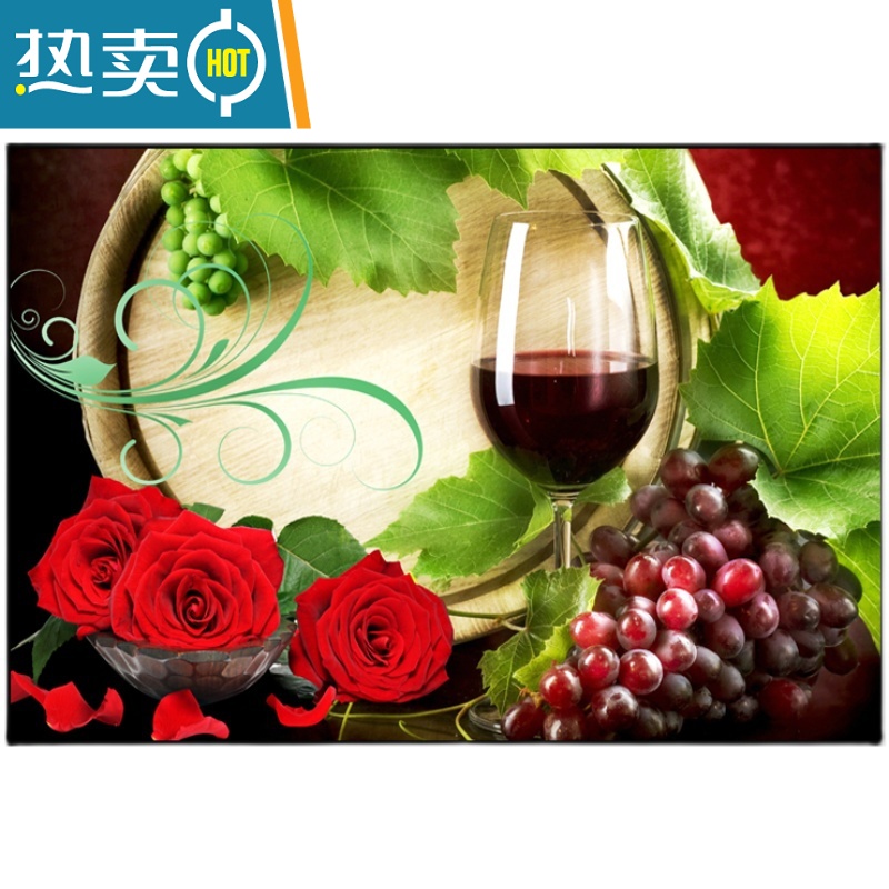 敬平餐厅装饰画现代简约饭厅墙面装饰壁画客厅挂画水果画创意酒杯墙画装饰画高清大图