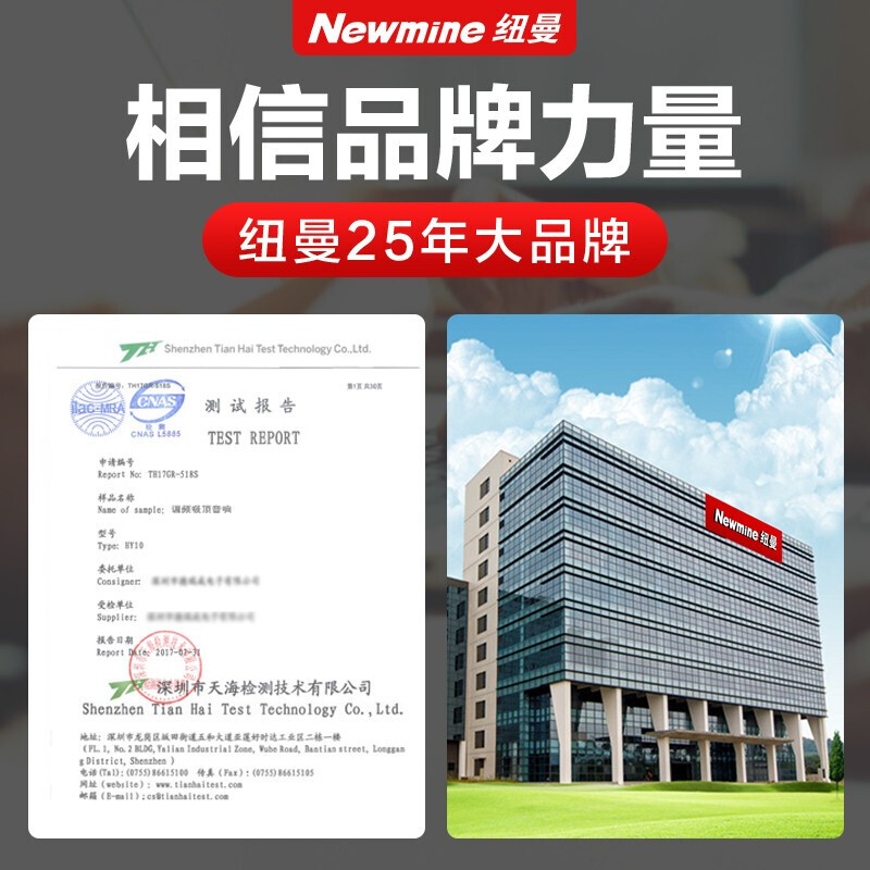 纽曼(Newsmy)功放吸顶音响 R15 6英寸一拖四高清大图