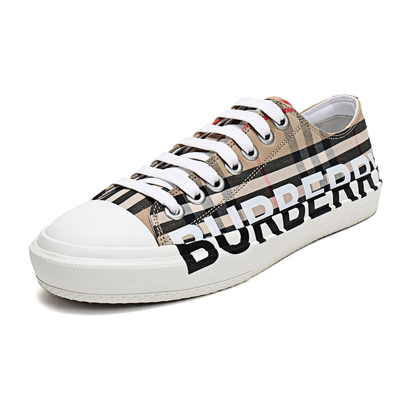burberry博柏利男款织物系带休闲运动鞋帆布鞋板鞋80241491