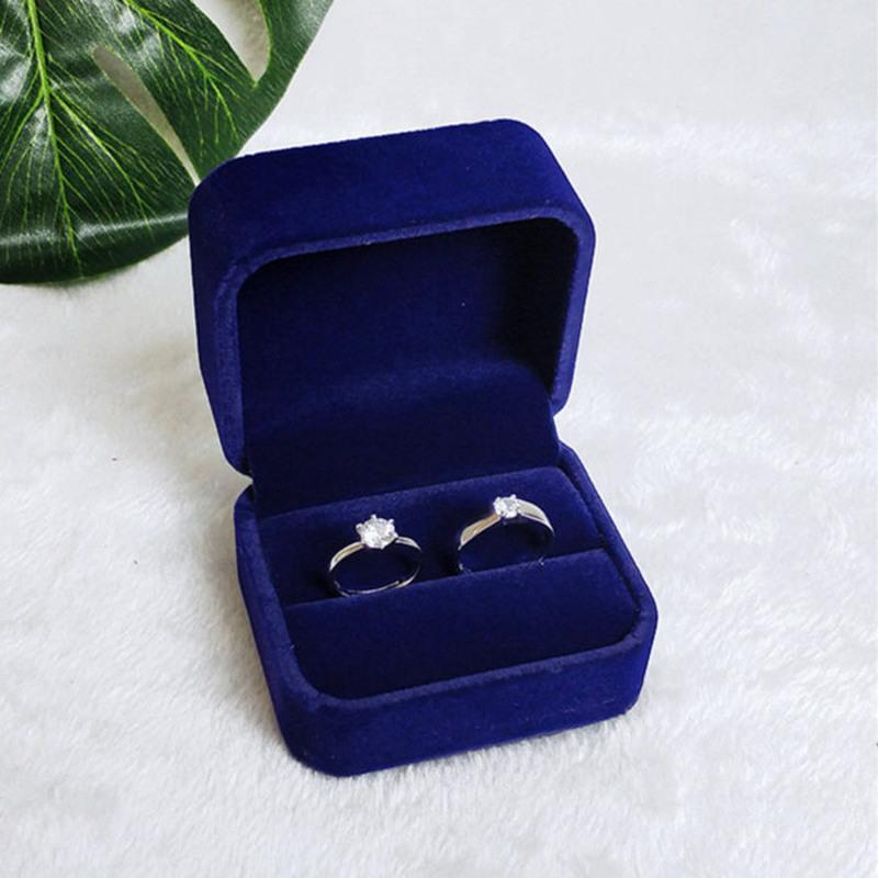 结婚礼首饰戒指盒钻戒求婚珠宝高档绒布饰品对戒盒单个小收纳盒子酒