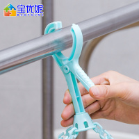 宝优妮晾衣夹圆盘婴儿晾衣架家用宝宝晾袜子架防风多夹子儿童衣架[42个小夹子]