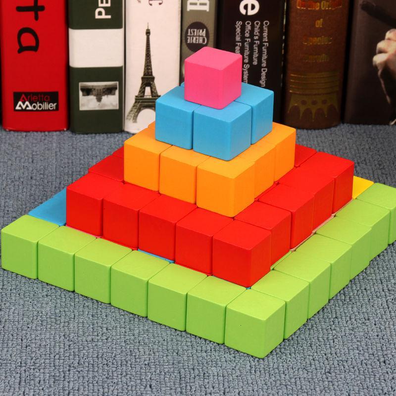 正方形积木块正方体数学教具木制儿童立方体小学生幼儿园数学玩具