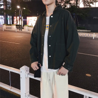 港风chic牛仔外套韩版潮流工装夹克春秋季修身帅气学生棒球服男士牛仔服 威珺