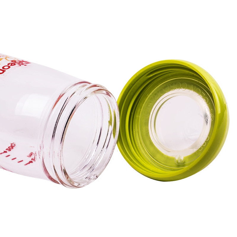 贝亲母乳实感 耐热玻璃奶瓶 淡绿色 240ml高清大图